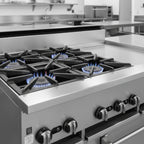 Thumbnail image #3 for Jade Range (Middleby) Bistro JBR-2-24G-36C 36-Inch Gas Restaurant Range with 2 Open Burners, 24-Inch Griddle, Convection Oven