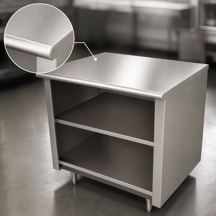 Product image #4 for Advance Tabco Special Value Series 72-Inch x 24-Inch Flat Top Open Base Work Table with Mid-Shelf