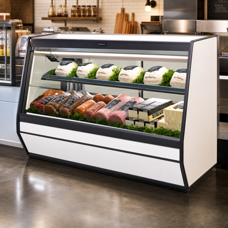 Product image #4 for Howard-McCray 74-Inch Deli Meat & Cheese Full-Service Case, Straight Glass, Remote Refrigeration, LED Lighting
