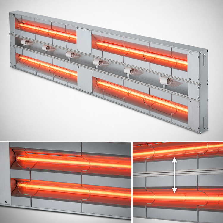 Product image #4 for Hatco Glo-Ray® 42-Inch Double Lighted Infrared Strip Heater