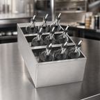 Thumbnail image #4 for Krowne MoveWell MW-SR12 3-Tier Stainless Steel Modular Underbar Speed Rack Insert, 12 x 21 x 6 Inches