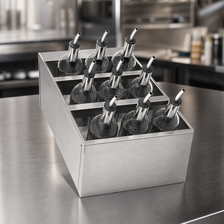 Product image #4 for Krowne MoveWell 3-Tier Stainless Steel Modular Speed Rack Insert, 12 x 21 x 6 Inches