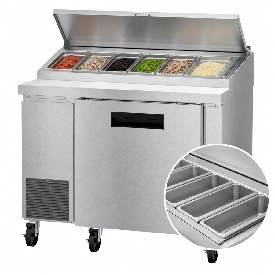 Six 1/3-Pan Capacity