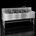 Thumbnail image #4 for Eagle Spec-Bar Four-Compartment Underbar Sink Unit with Left and Right Drainboards, Faucet, 84 Inch Wide