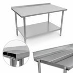 Thumbnail image #4 for John Boos Stallion ST6R1.5-2484SSK-X 84-Inch x 24-Inch 16-Gauge Stainless Steel Work Table with Rear Riser and Adjustable Undershelf