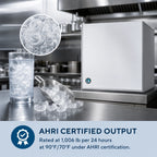 Thumbnail image #4 for Hoshizaki KM-1100MWJ Crescent Cube Ice Maker, Water-Cooled Self-Contained, 1,073 lb/Day, 30-Inch