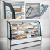 Thumbnail image #4 for Curved Glass Refrigerated Bakery Display Case, 77.13-Inch Wide x 48-Inch High, Self-Contained