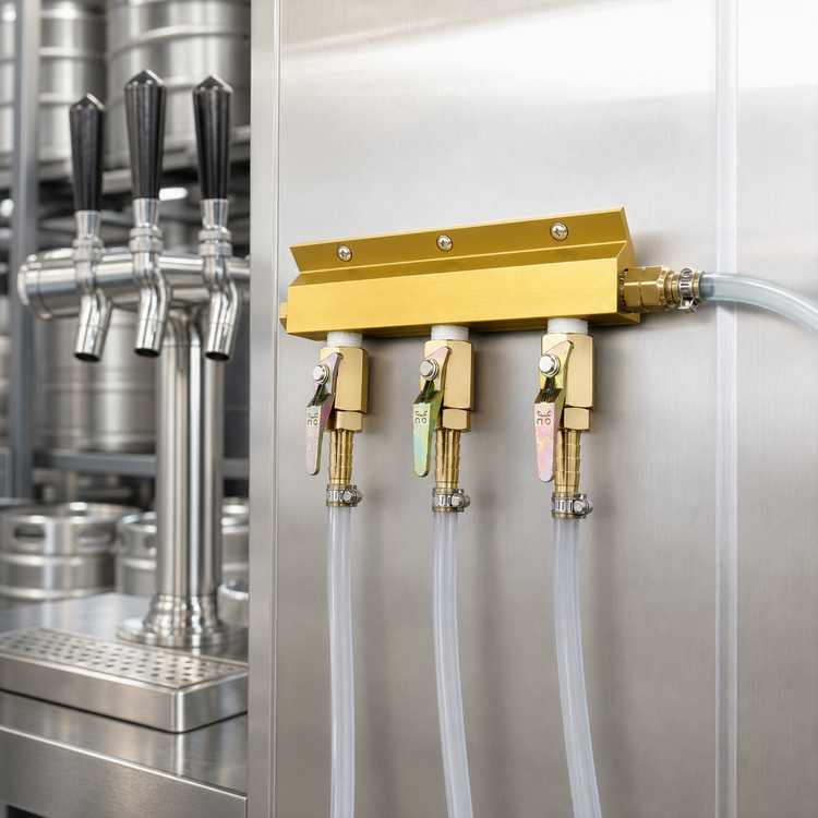 Product image #4 for Krowne 3-Way Beer Manifold