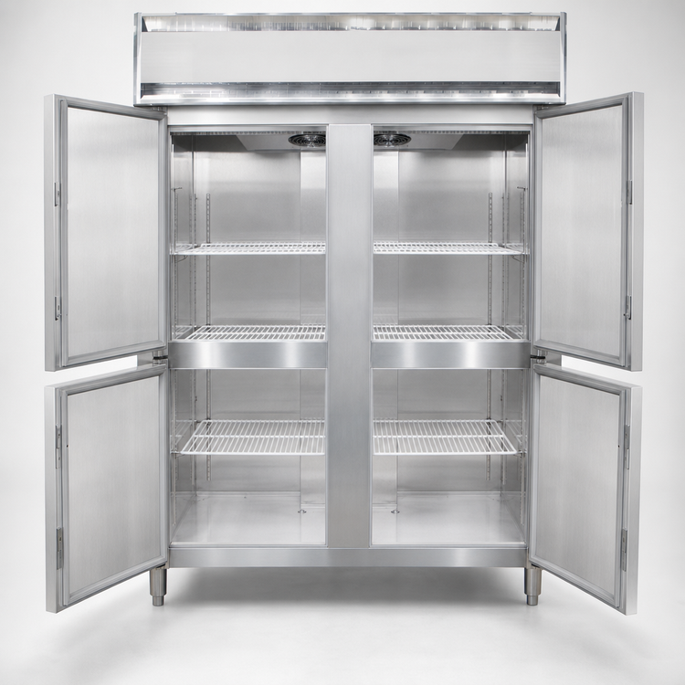 Product image #4 for Continental Refrigerator Designer Line D2FESNSAHD Wide Two-Section Reach-in Freezer with Half-Height Doors