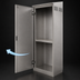 Thumbnail image #4 for Advance Tabco Freestanding Stainless Steel Underbar Storage Cabinet, 25-3/16 Inch W x 22-3/4 Inch D x 84 Inch H, Left-Hinged Door, Fixed Shelf