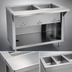 Thumbnail image #4 for Duke Thurmaduke 32-Inch Electric Stationary Steamtable with 2 Sealed Wells and Open Storage Base