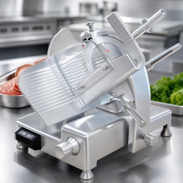 Product image #4 for Omcan 14-Inch Countertop Manual Gravity Feed Commercial Meat Slicer, 1/2 HP, 110V
