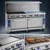 Thumbnail image #4 for Imperial Pro Series IR-8-G24-XB 72-Inch Gas Restaurant Range with 8 Open Burners, 24-Inch Griddle, Standard Oven & Cabinet Base