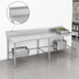 Thumbnail image #4 for Sapphire 84-Inch Stainless Steel Worktable with 5-Inch Backsplash and Open Base