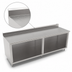Thumbnail image #4 for John Boos Underbar Stainless Steel Work Table with Open Front Cabinet Base, 108 x 24 Inches, 5-Inch Backsplash