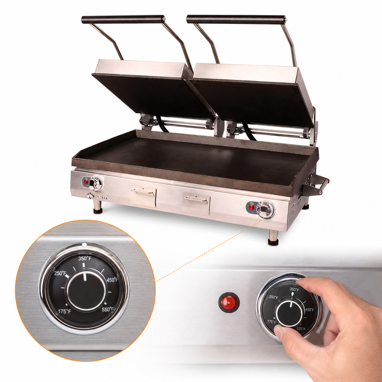 Product image #4 for Star Pro-Max 2.0 28-Inch Smooth Cast Iron Countertop Panini Sandwich Grill