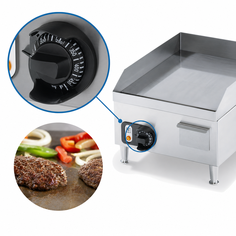 Product image #4 for Vollrath Cayenne® 14-Inch Countertop Electric Flat Top Griddle