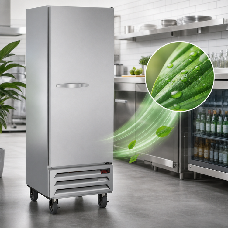 Product image #5 for Beverage-Air Horizon Series HBR12HC-1 One-Section Solid Door Reach-In Refrigerator, 12.06 Cu. Ft., Bottom-Mount R290