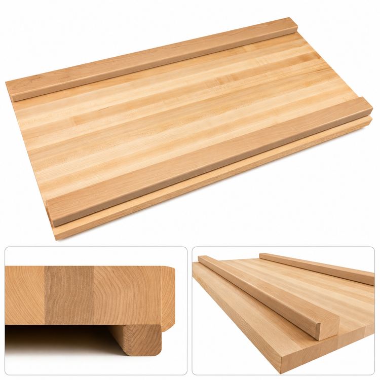 Product image #4 for Boos Block 120-Inch x 38-Inch Edge Grain Maple Kitchen Countertop, Varnique Finish