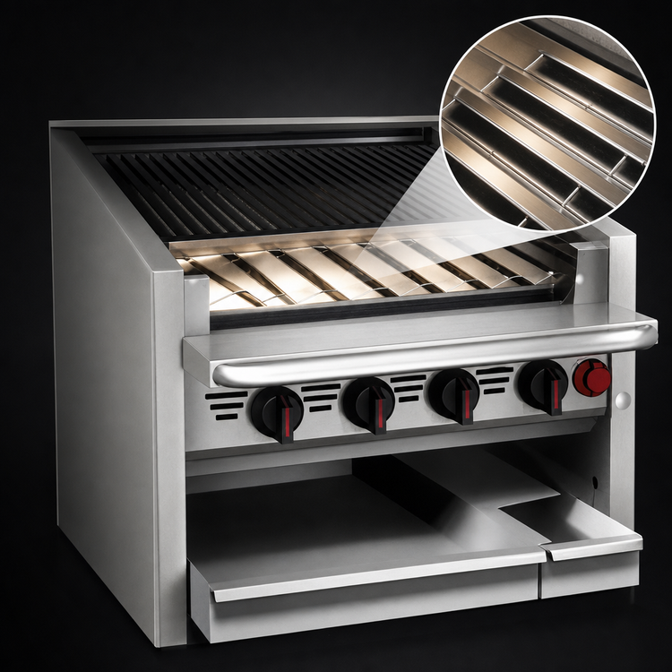 Product image #4 for Magikitch'n 72-Inch Countertop Radiant Gas Charbroiler