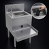 Thumbnail image #4 for Freestanding Stainless Steel Underbar Blender Station with Dump Sink, 18-Inch x 24-Inch