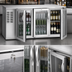 Thumbnail image #4 for Beverage Air BB72HC-FG-S Three-Section Food-Rated Glass Door Back Bar Refrigerator, 72-Inch Stainless Steel