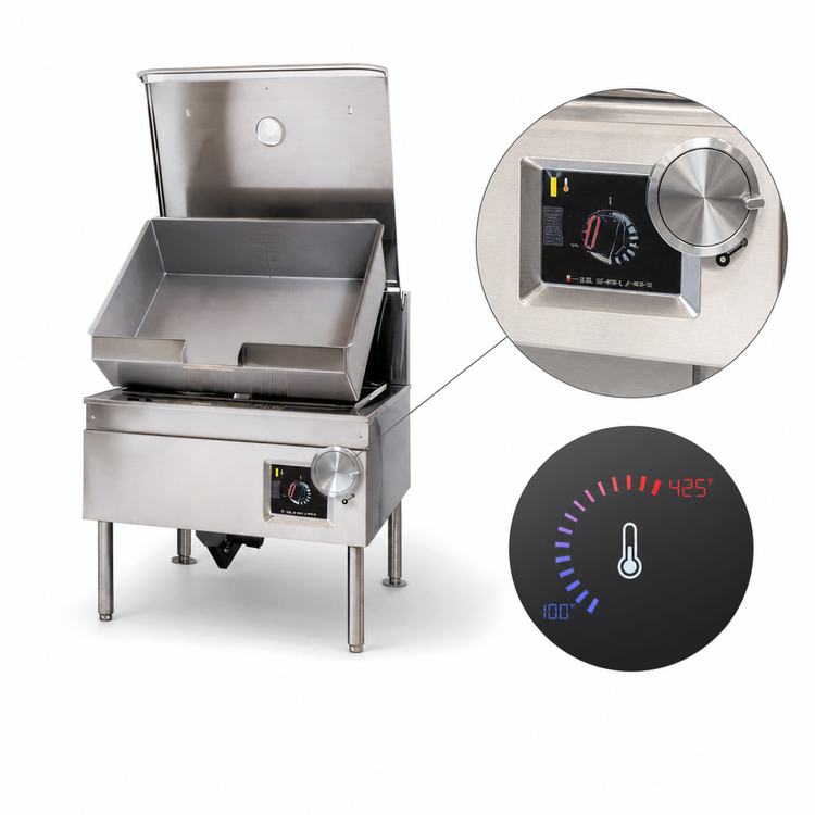 Product image #4 for Cleveland DuraPan 30-Gallon Gas Braising Pan / Tilting Skillet with Modular Open Base