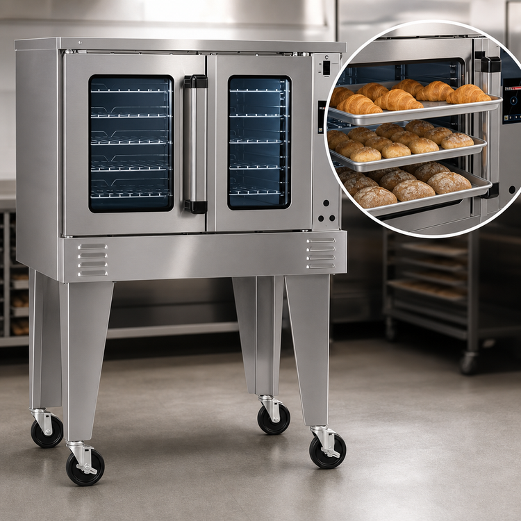 Product image #4 for Southbend Platinum Single Deck Gas Convection Oven, Bakery Depth, 70,000 BTU, Touch Controls, Independent Doors