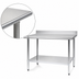 Thumbnail image #4 for Deluxe Series 84-Inch x 30-Inch Stainless Steel Work Table with 4-1/2-Inch Backsplash and Undershelf