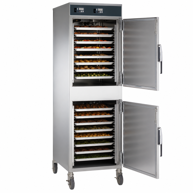 Product image #5 for Alto-Shaam Halo Heat Mobile Double-Compartment Heated Holding Cabinet, 8 Sheet Pans Per Compartment