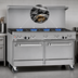 Thumbnail image #4 for Southbend Ultimate 60-Inch Gas Restaurant Range with 8 Open Burners, 2 Cabinets, and Hi-Shelf Backriser