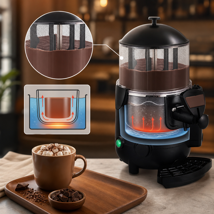 Product image #4 for Countertop Electric Hot Chocolate Dispenser with 5-Liter Removable Bowl