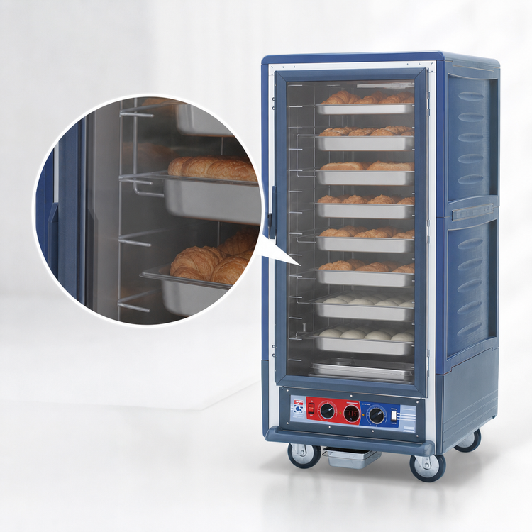 Product image #4 for Metro C5 3 Series 3/4 Height Heated Holding and Proofing Cabinet with Clear Polycarbonate Door, Blue, Lower Wattage