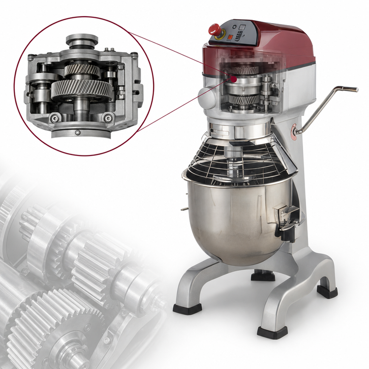 Product image #4 for Axis AX-M20 20 Quart Gear-Driven Floor Model Planetary Mixer