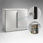 Thumbnail image #5 for Perlick Corporation Top Shelf DBN40 Narrow Door Back Bar Dry Storage Cabinet, 40-Inch, Two-Section, Non-Refrigerated