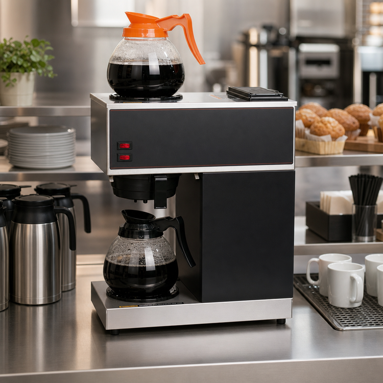 Product image #4 for BUNN VPR Single Pourover Commercial Drip Coffee Brewer with 2 Warmers and 2 Glass Decanters