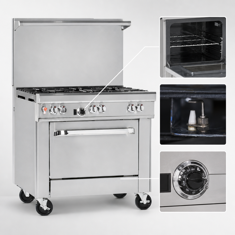 Product image #4 for Southbend Ultimate 36-Inch Gas Restaurant Range with 6 Star/Saute Burners and Standard Oven