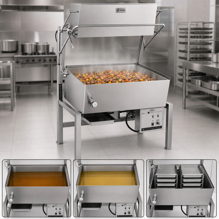 Product image #4 for Skittle SKG15-9 Gas Multi-Function Tilting Skillet / Braising Pan