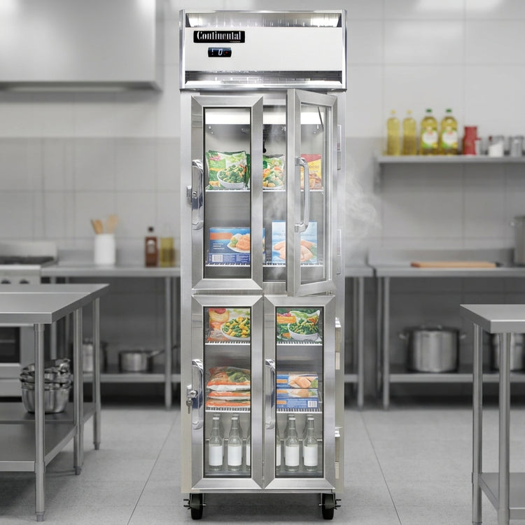 Product image #3 for Continental Refrigerator 1FNSSGDHD One-Section Display Reach-In Freezer with Narrow Half Glass Doors