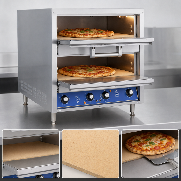 Product image #4 for Bakers Pride HearthBake Series DP-2 Countertop Electric Two-Compartment Pizza/Bake Oven