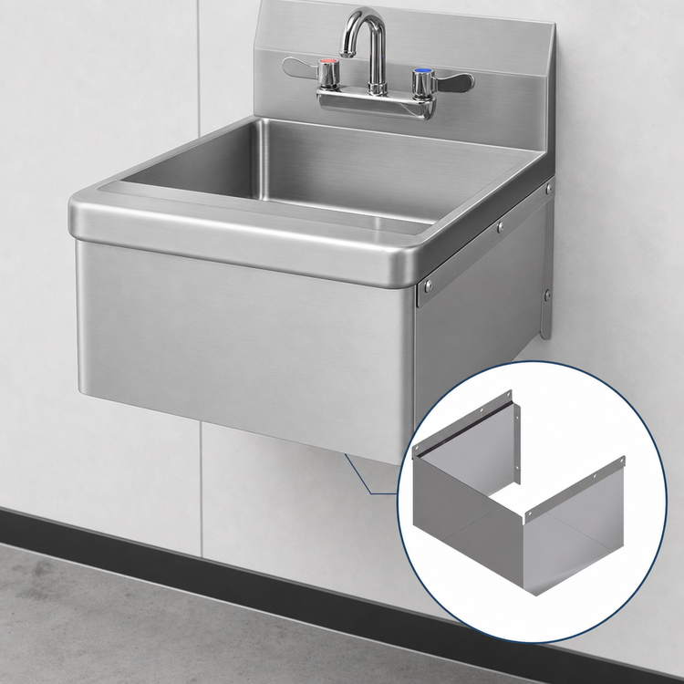 Product image #4 for Stainless Steel Apron for 14 x 10 Wall Mount Hand Sink