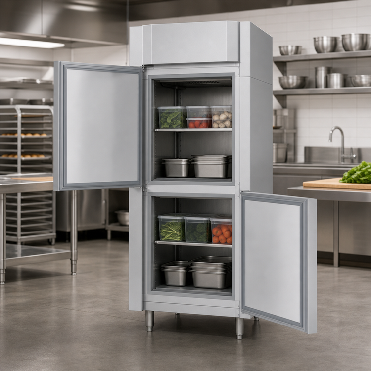 Product image #4 for Victory UltraSpec Extra Wide Pass-Thru Solid Half-Door Freezer, 1-Section, 26.06 Cu. Ft., Self-Contained