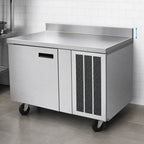 Thumbnail image #4 for Delfield 18672BSTMP 72-Inch Two-Section Worktop Refrigerator, 2 Doors, 4-Inch Backsplash, Stainless Steel
