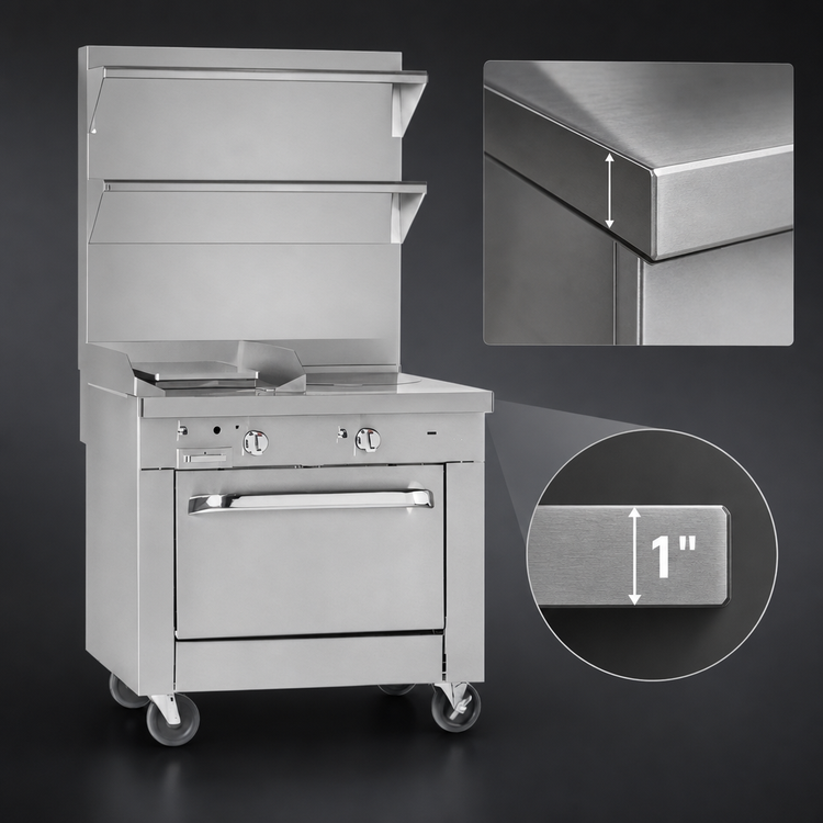 Product image #4 for Southbend Platinum Heavy Duty 32-Inch Gas Range with 16-Inch Griddle, 16-Inch Charbroiler, and Standard Oven