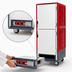 Thumbnail image #4 for Metro C5 3 Series Full-Height Mobile Heated Holding Cabinet with Dutch Insulated Aluminum Doors, 34 Full-Size Pan Capacity