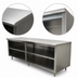 Thumbnail image #4 for Advance Tabco Special Value Economy 108-Inch x 24-Inch Open Front Cabinet Base Work Table with Mid-Shelf, Flat Top