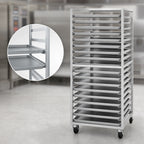 Thumbnail image #4 for Channel Manufacturing 414A-DOR Double-Section Side-Loading Aluminum Bun Pan Oven Rack, 20-Pan, No Lift