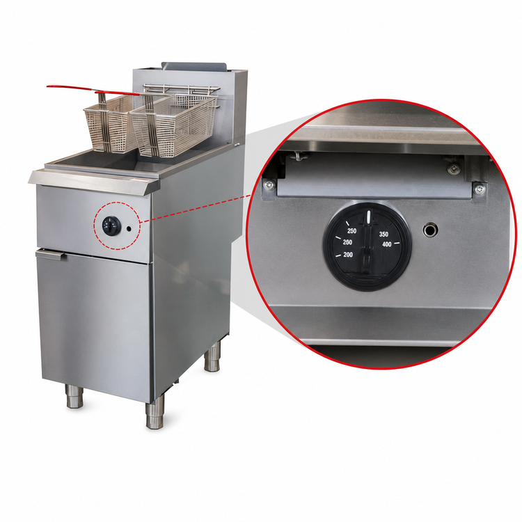 Product image #4 for IKON Cooking Natural Gas Tube Fryer, 40-55 lb Capacity, Millivolt Thermostat