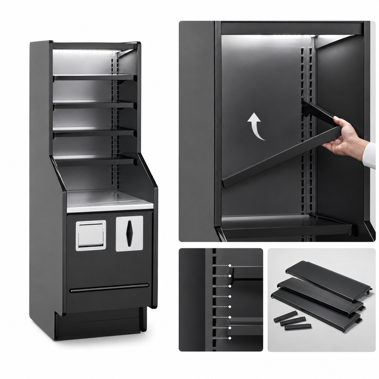 Product image #4 for Fusion Self-Service Ambient Inline Packaging Counter with LED Top and Shelf Lights