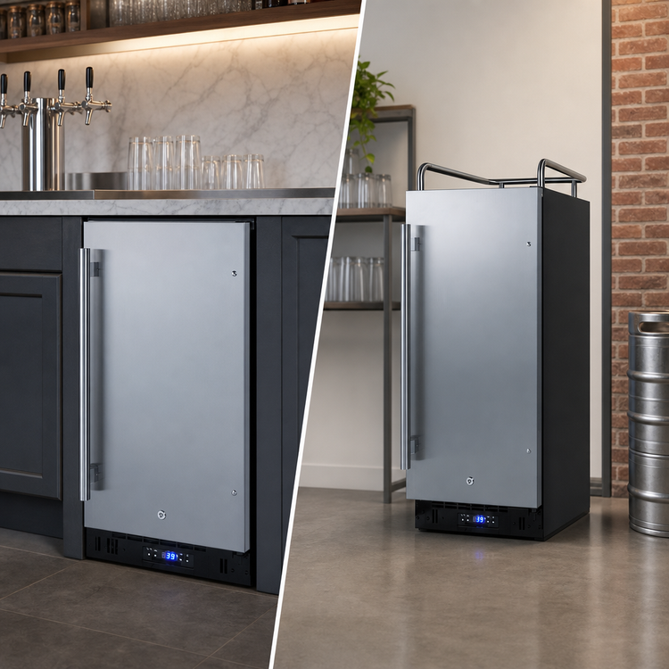 Product image #5 for Summit Commercial 15-Inch Built-In/Freestanding Draft Beer Cooler Dispenser for 1/6 Barrel or Mini Keg